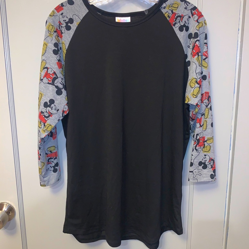 LuLaRoe 3/4 Sleeve Mickey Mouse Shirt